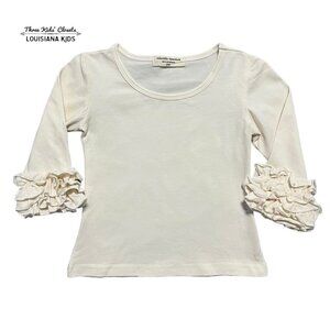 Adorable Essentials 18m Cream Ivory Ruffle Sleeve Top